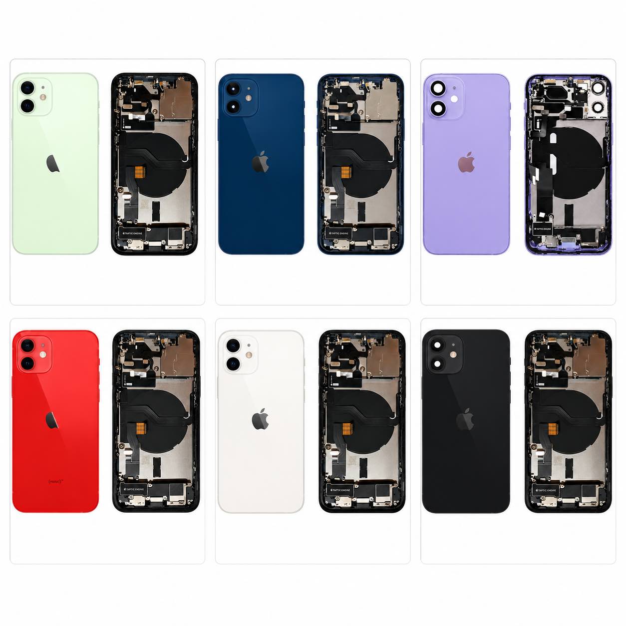 Complete achterkant met smallparts voor iPhone 12
