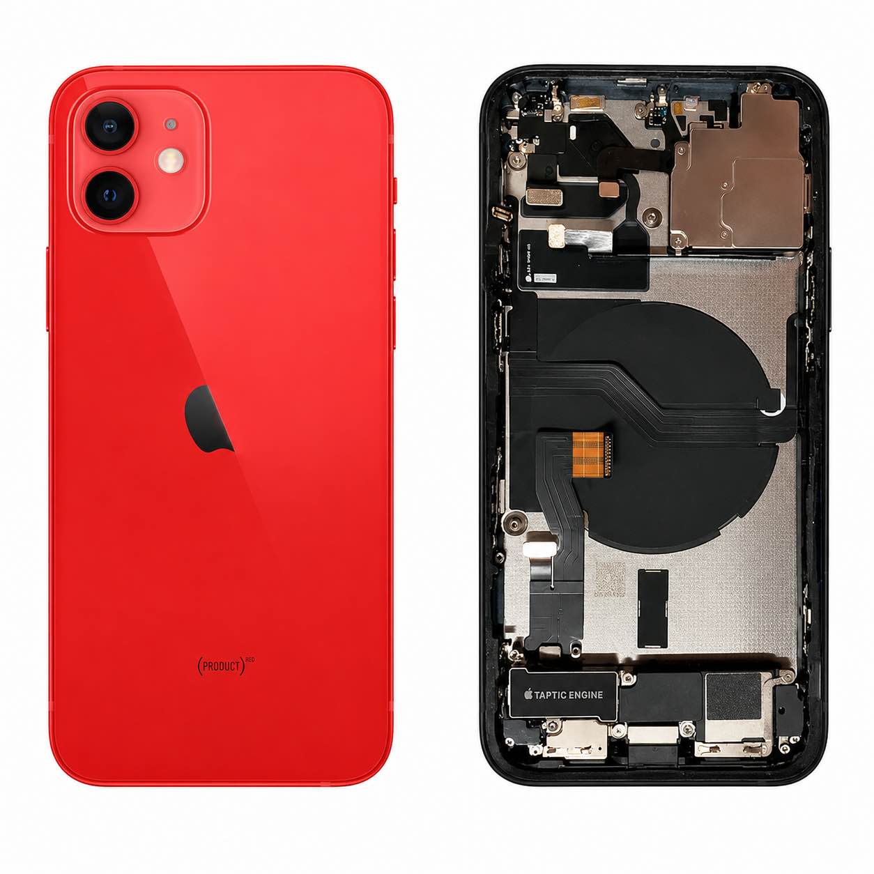 Complete achterkant iPhone 12 rood