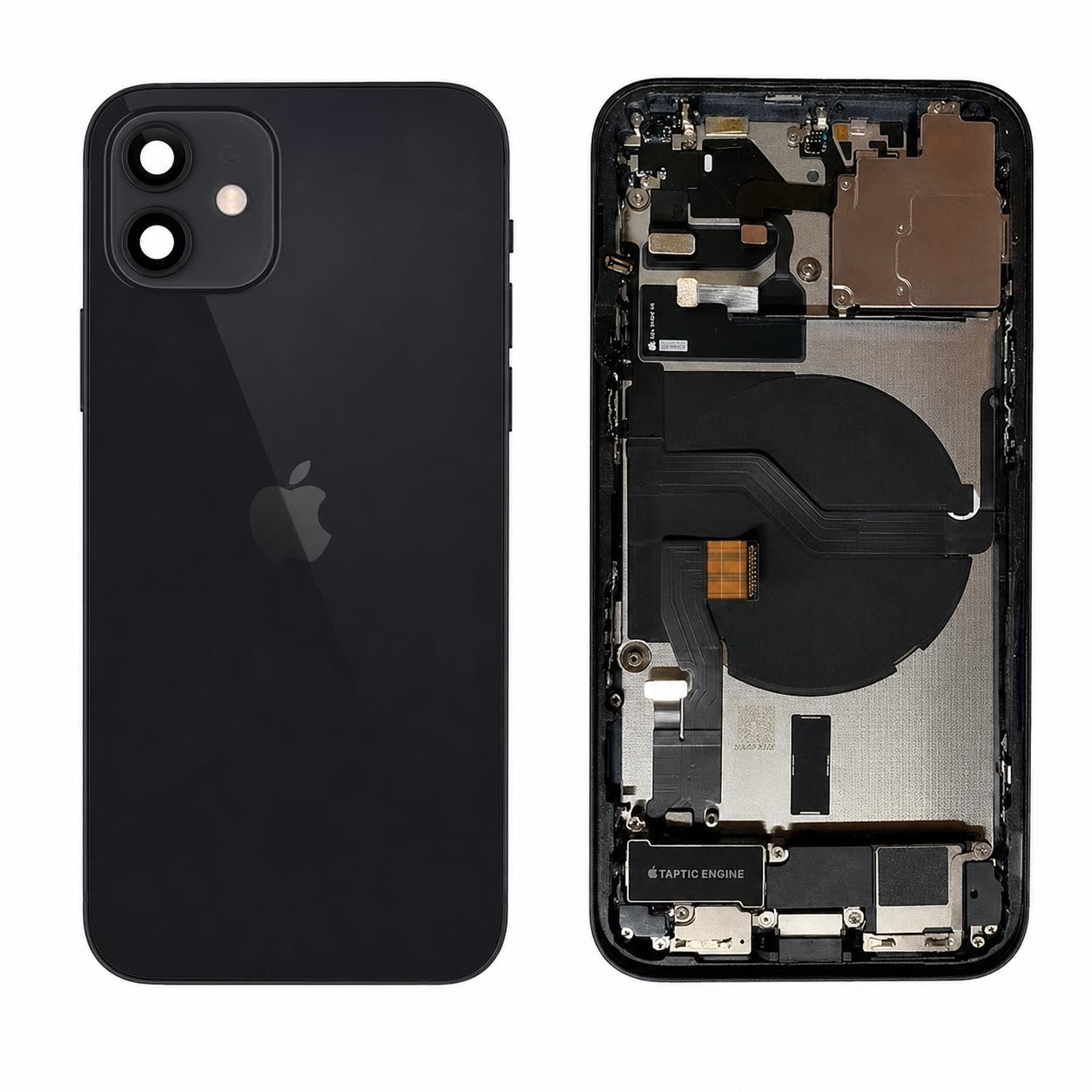 Complete achterkant iPhone 12 zwart