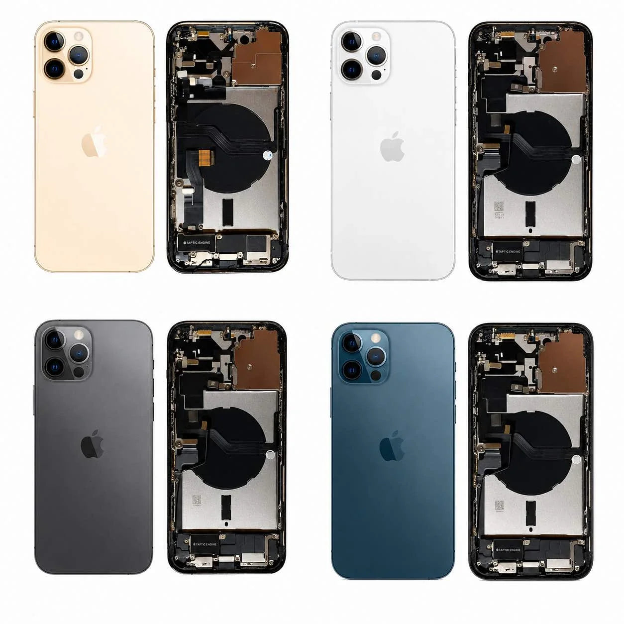 Complete achterkant met smallparts voor iPhone 12 Pro Max