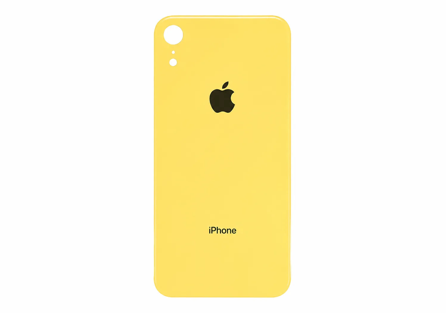 Glazen achterkant iPhone XR geel