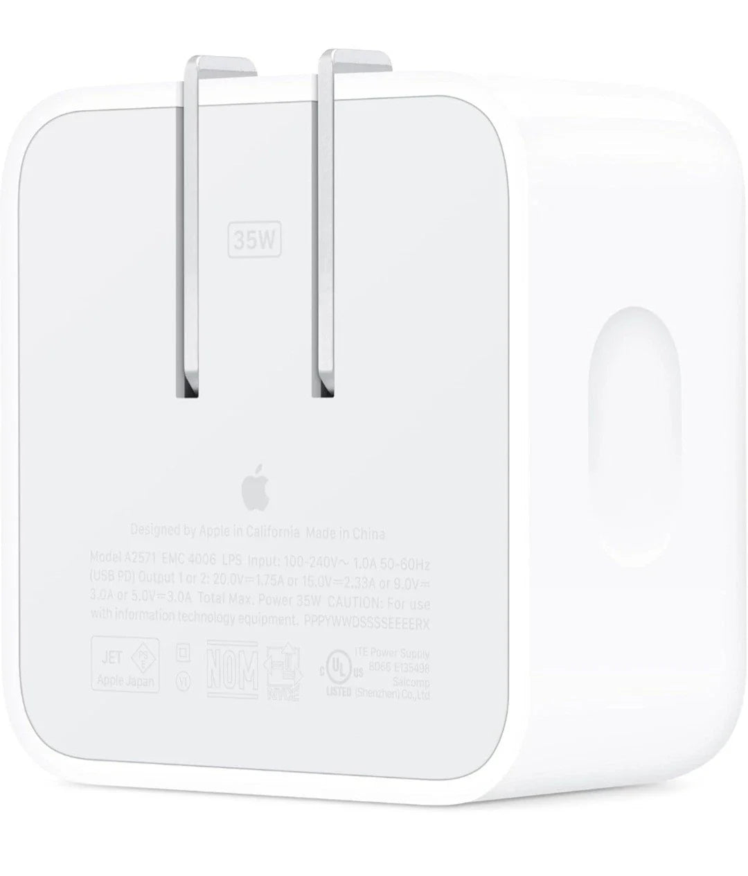 Apple 35W USB-C duo-lader US-versie, achterzijde